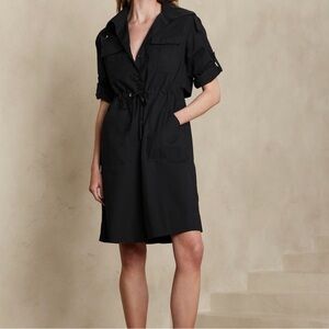 TRENCH-BACK SHIRTDRESS
